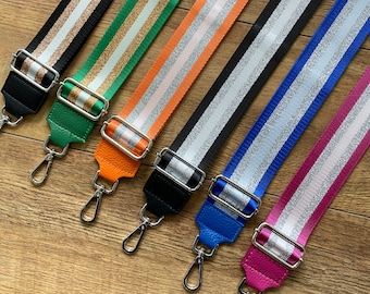Bag strap, wide shoulder strap with silver clasp, bag strap, interchangeable strap for fanny packs & handbags