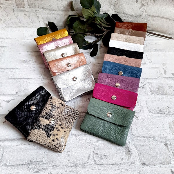 Women's basic mini wallet small wallet leather nappa leather wallet