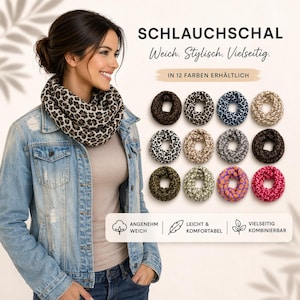 Sciarpa a tubo in mussola da donna con stampa leopardata – Sciarpa tubolare leggera e morbida – Sciarpa in cotone per il collo, ideale per l'estate e la primavera – Sciarpa a tubo da donna disponibile in molti colori