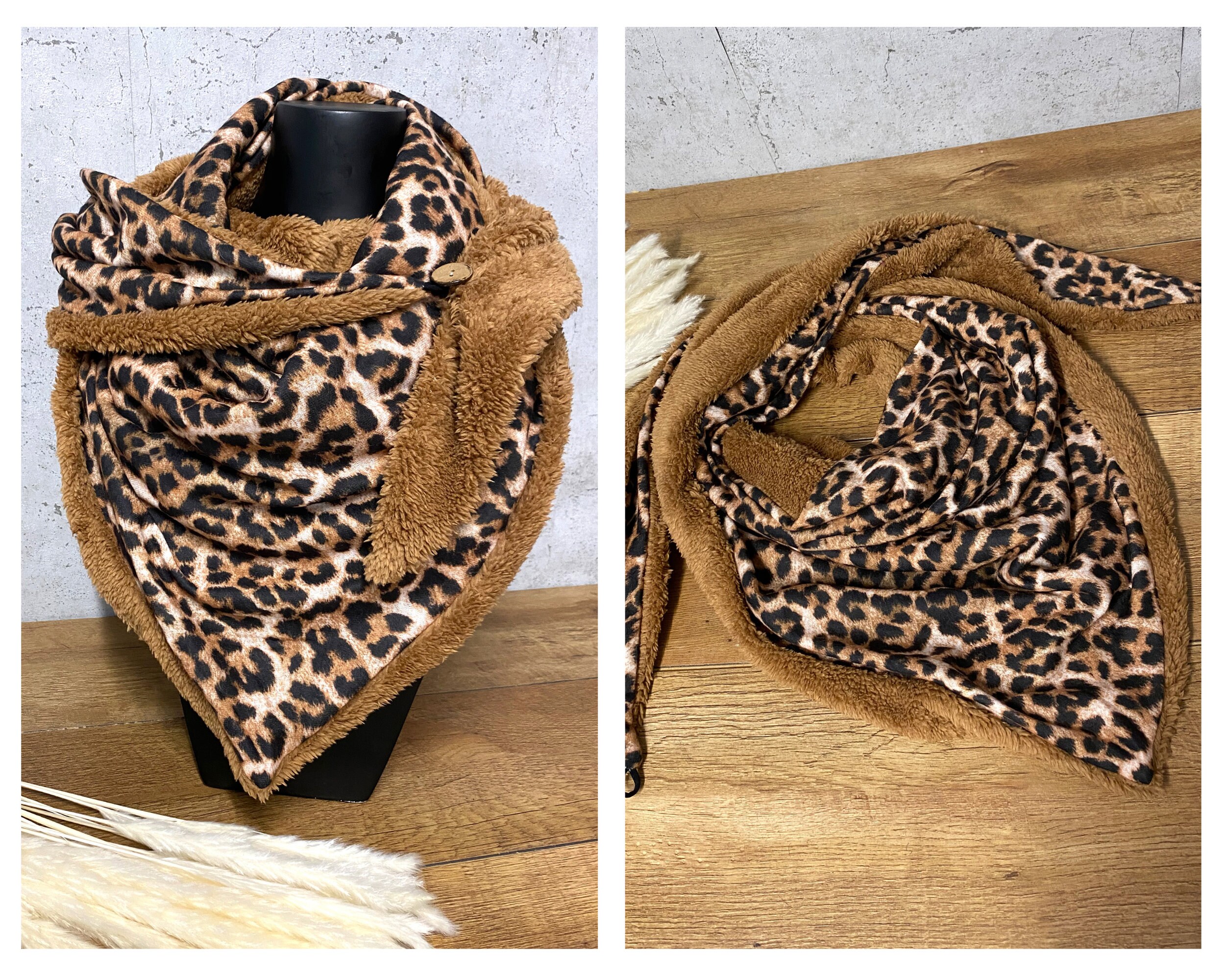 Dames Poncho met luipaard print | MS Mode