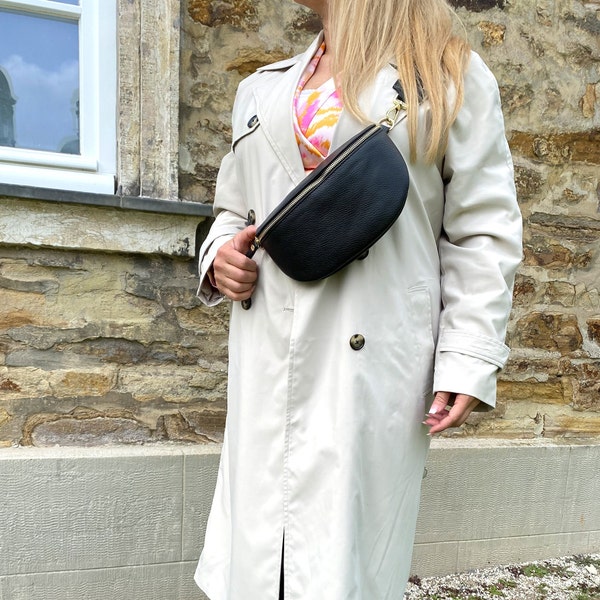 Women's Nappa Leather Small S Hip Bag Bum Bag Set Shoulder Bag Belt Bag Crossbody