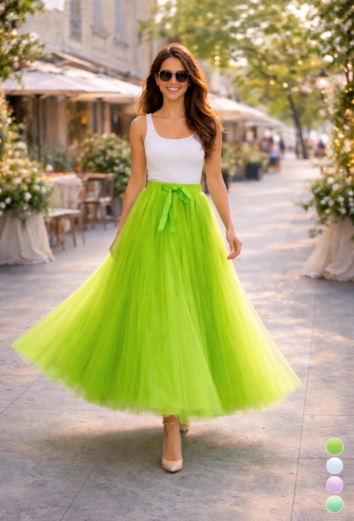 Women's Midi Maxi Tulle Skirt – A-line Tutu Skirt, Bridesmaid
