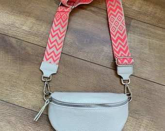 Bag strap, wide shoulder strap with silver clasp, bag strap, interchangeable strap for fanny packs & handbags