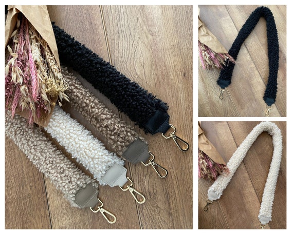 Faux fur bag strap hotsell