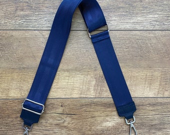 Solid color bag strap, wide shoulder strap with silver and gold clasp, bag strap, interchangeable strap for fanny packs and handbags