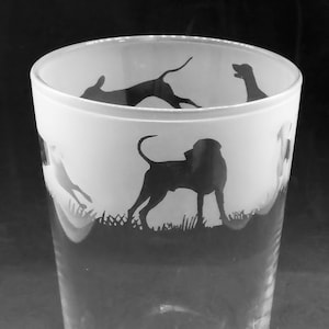 WEIMARANER PINTGLAS | 57 cl conisch pintglas met Weimaraner-friesontwerp - bierglas, waterglas, pilsglas, ciderglas