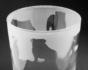 BULLDOG PINT GLAS | 57cl Conical Pint Glass with British Bulldog Frieze Design