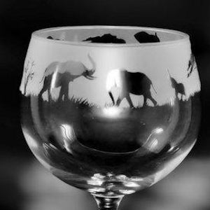 ELEPHANT GIN GLASS 70cl Glas Gin Ballon mit Elefanten-Design