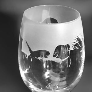 OTTER WINE GLASS |  35cl Wine Glass with Otter Frieze Design