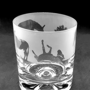 DONKEY GLASS | 30cl Glass Whisky Tumbler with Donkey Frieze Design