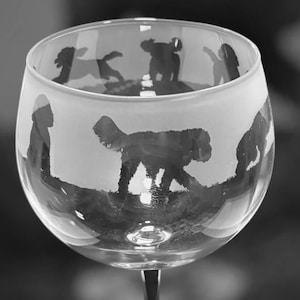 CAVAPOO GIN GLASS | Glazen ginballon van 70 cl met gegraveerd fries