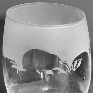 BADGER GLASS | 36cl Stemless Wine / Water Glass with Badger Frieze Design