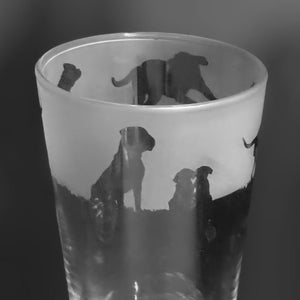 DOGUE DE BORDEAUX | 57cl Conical Pint Glass with Dogue de Bordeaux Frieze Design