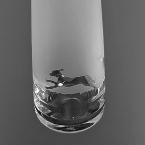 RHODESIAN RIDGEBACK VASE - 30cm Crystal Glass Vase with Rhodesian Ridgeback Dog Frieze design