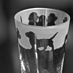 DANDIE DINMONT-GLAS | 57 cl conisch bierglas met Dandie Dinmont Terrier-ontwerp | Glas voor pils, glas voor cider, glas voor bier