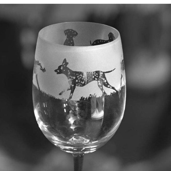 DALMATIAN WINE GLASS 35cl Wine Glass with Dalmatian Design