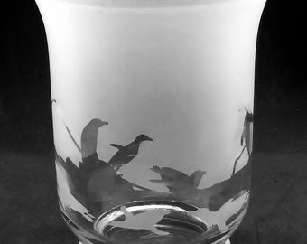 PENGUIN Frieze Clear Glass Vase (14.5cm, Boxed)