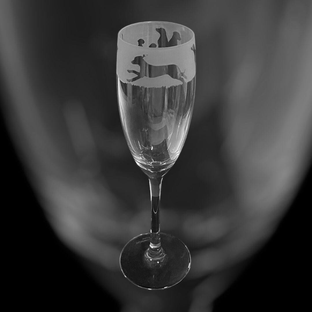 RHODESIAN RIDGEBACK CHAMPAGNE | Clear Crystal Champagne Flute Glass ...