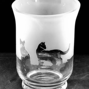 CAT Frieze Clear Glass Vase (14.5cm, Boxed)