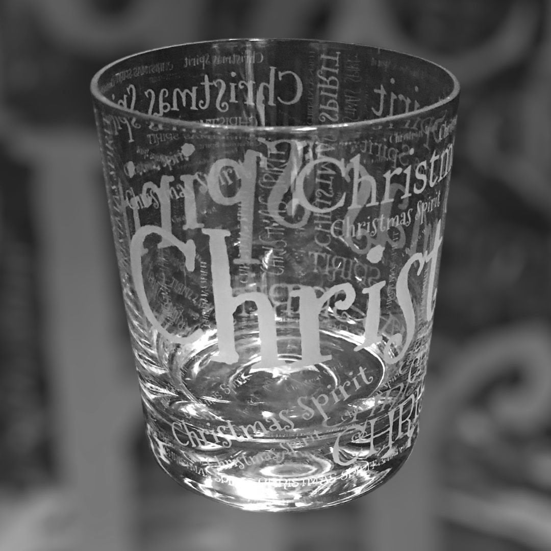CHRISTMAS SPIRIT | 30cl Glass Whisky Tumbler With Christmas Spirit