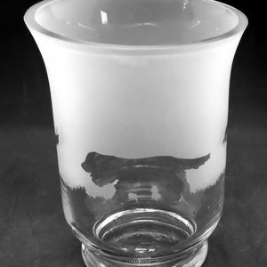 COCKER SPANIEL Frieze Clear Glass Vase (14.5cm, Boxed)