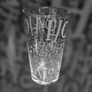 HO HO HO | 57cl Pint Glass with Ho Ho Ho Christmas design | Men&#39;s Beer Glass Gift | Christmas gift for Men | Christmas Gift
