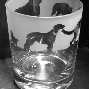 Vaso de whisky de cristal de 30 cl con diseño de friso de Irish Wolfhound