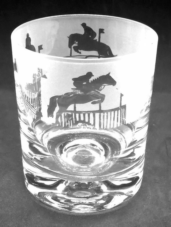 Animo Glass At The Races – Engraved Horse Whisky Tumbler, 300ml, Gift Boxed
