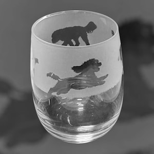 CAVAPOO WEINGLAS |  36cl Stemless Wein- oder Wasserglas mit Cavapoo Dog Design