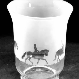 DRESSAGE HORSE-fries helderglazen vaas (14,5 cm, verpakt)