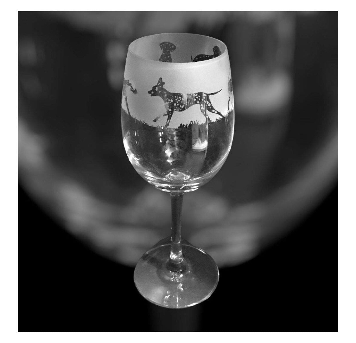ダルメシアン ワイングラス 35cl ダルメシアンデザインのワイングラス