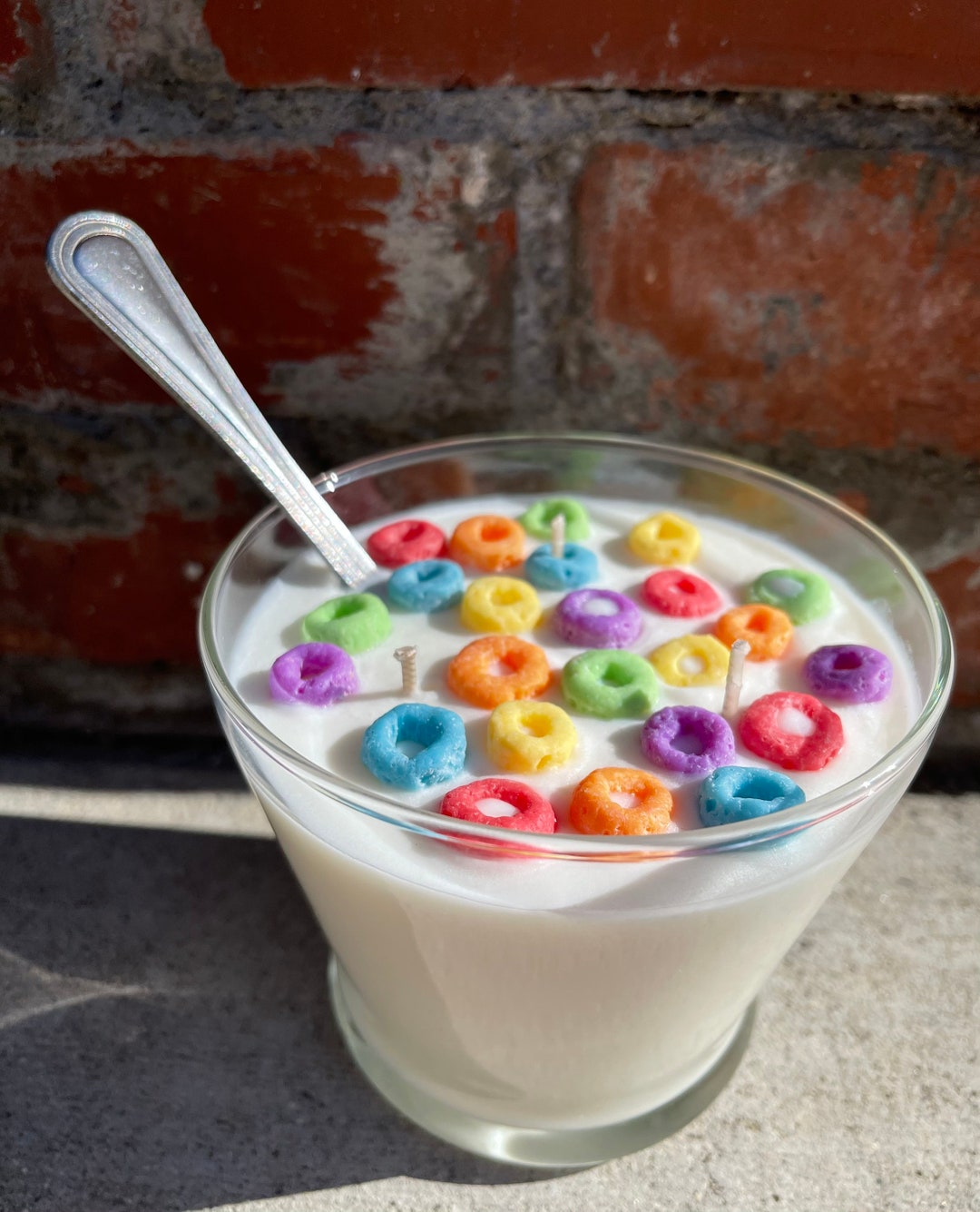 Froot Loop Cereal Bowl Candle 16oz 100 Soy Wax Etsy
