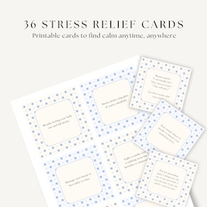 36 Tarjetas de Bienestar Antiestrés – Imprimibles (Solo en inglés)