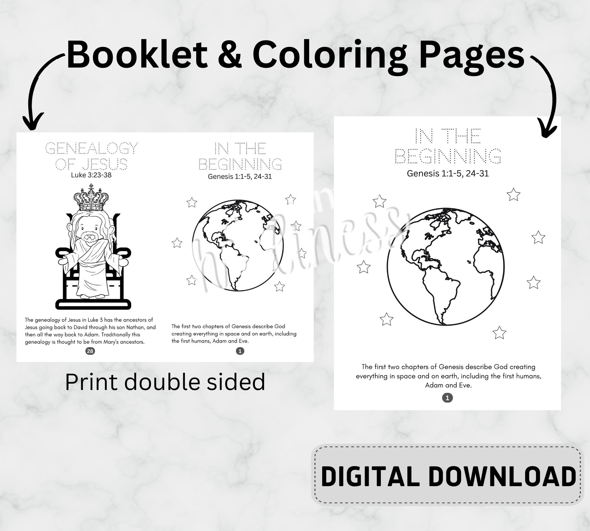Jesus Tree Color Book Kids Jesse Tree Booklet & Coloring Pages- DIGITAL DOWNLOAD - Etsy