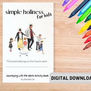 Simple Holiness for Kids Saint Activity Worksheets- DIGITAL DOWNLOAD