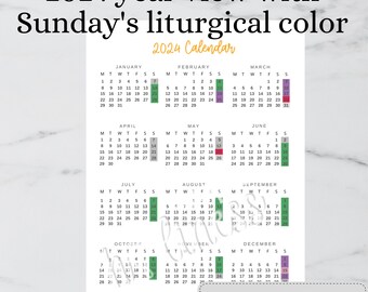 2024 Catholic Calendar DIGITAL DOWNLOAD - Etsy