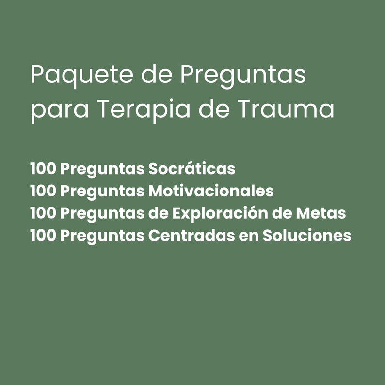 Spanish CBT Therapy Questions Bundle, Paquete De Preguntas Para Terapia