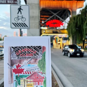 | de cartes de vœux | de cartes de vœux de Vancouver | Canada Carte de vœux conçue par aquarelle | | de cartes faites à la main Vancouver n’est pas seulement une ville 1-2