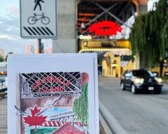 Grußkarte | Vancouver Grußkarte | Kanada | Aquarell Gestaltete Grußkarte | Handgemachte Karte | Vancouver Nicht nur eine Stadt 1-2