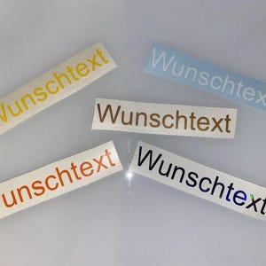 3x Stickers - Custom Text - Size S Car / Motorcycle / MTB / Boat