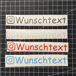 3x Stickers - Instagram Custom Text - Size L - Comic Sans