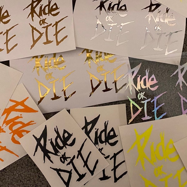 Ride or Die ( 2 er Pack ) - Aufkleber / Sticker - Fahrrad / Auto / MX / MTB / DH