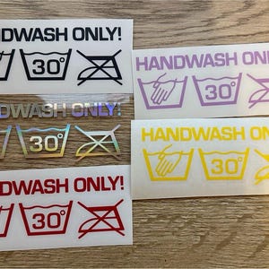 Sticker - Handwash only! Car / Motorcycle / MTB / Boat