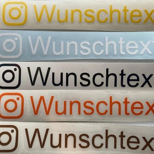 3x Stickers - Instagram Custom Text Social Media - M Car / Motorcycle