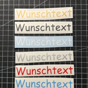 3x Stickers - Custom Text - Size M - Comic Sans