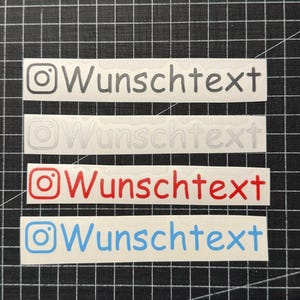 3x Stickers - Instagram Custom Text - Size S - Comic Sans