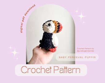 Amigurumi Puffin Crochet Pattern: Baby Perceval (Digital PDF)