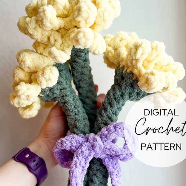 Motif pissenlit au crochet, PDF numérique, motif pissenlit au crochet, motif fleur au crochet, motif fleur de pissenlit au crochet