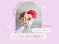 Crochet Peony Flower Pattern: Large and Small Peony PDF Digital Downloads, No-Sew Floral Designs
