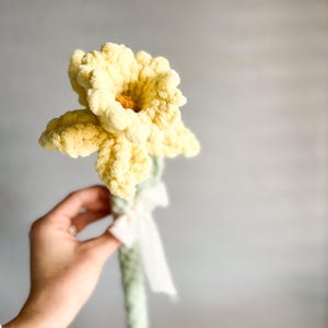 Crochet Daffodil Flower Pattern: No-Sew Floral Design (Digital Download) image 4